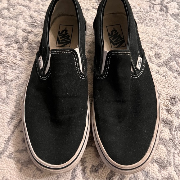 Size 8.5 Slip on Black Vans - Picture 4 of 7
